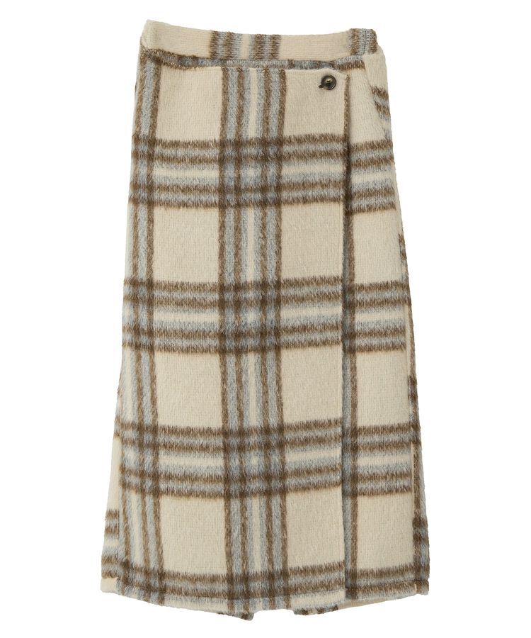 Green Parks「■WITH KURUMI NAKATA チェックラップスカート」|タイト|