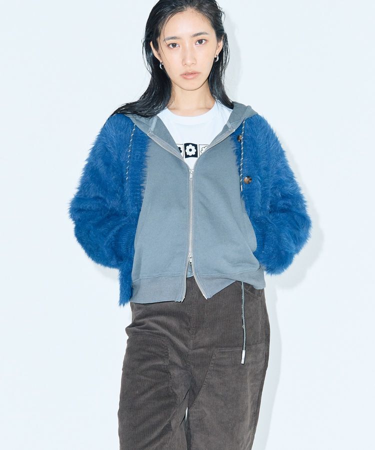 Green Parks「■WITH KURUMI NAKATA スウェットZIPフード」|スウェット・ジャージ|Charcoal Gray