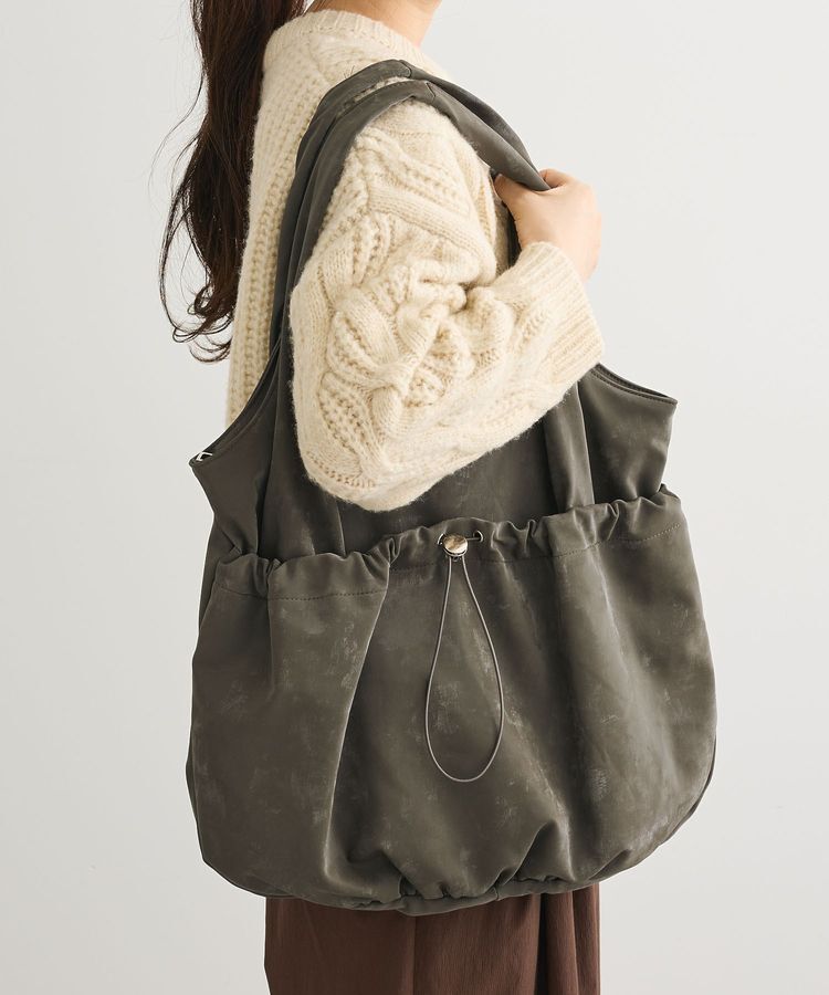 armonia「andmikka.合皮ドロストバルーンバック」|トートバッグ|Gray