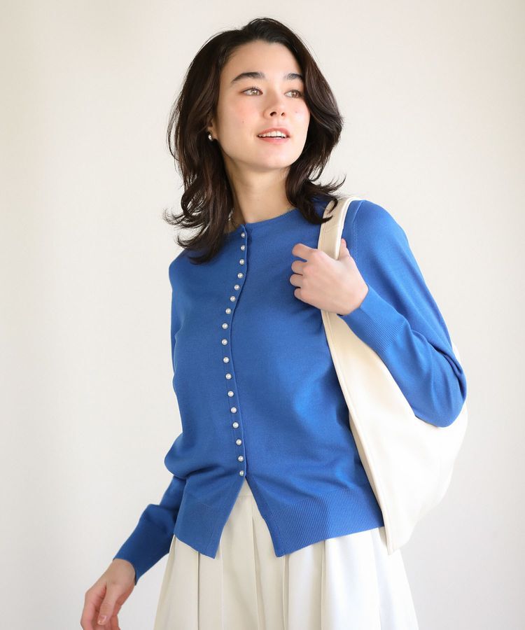 Green Parks「パール調ボタン付き2WAYニットプルオーバー」|ニット・セーター|
