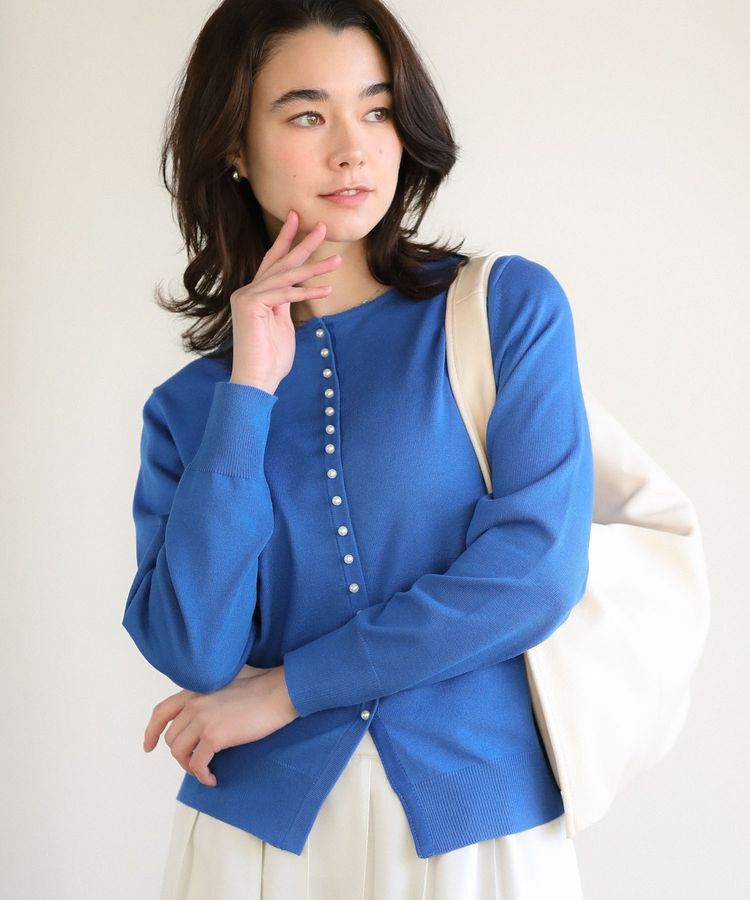 Green Parks「パール調ボタン付き2WAYニットプルオーバー」|ニット・セーター|
