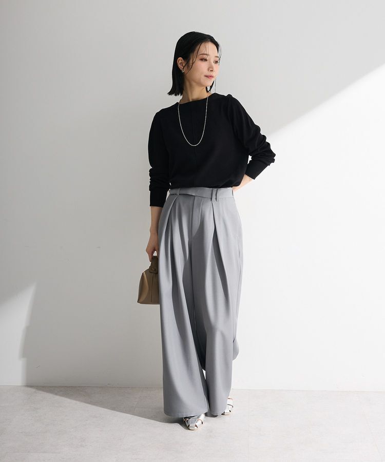 Green Parks「パール調ボタン付き2WAYニットプルオーバー」|ニット・セーター|