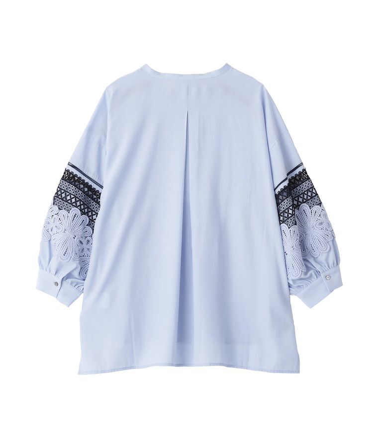 YECCA VECCA「レース切替スキッパーブラウス」|シャツ・ブラウス|