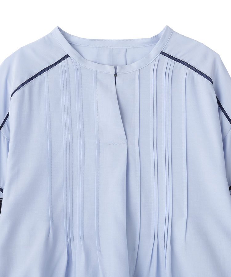 YECCA VECCA「レース切替スキッパーブラウス」|シャツ・ブラウス|