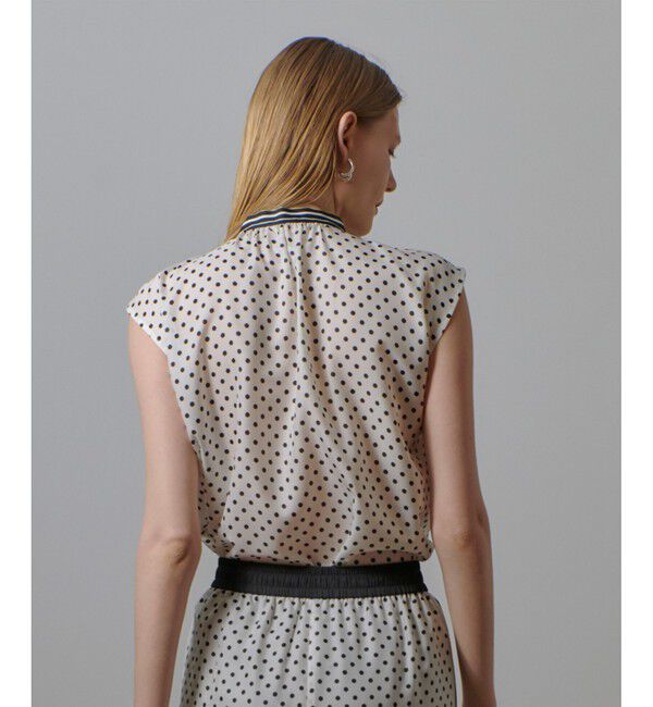 allureville「パネルドットプリントボウタイブラウス」|シャツ・ブラウス|