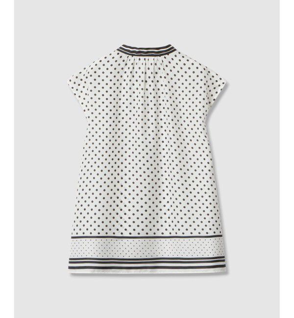 allureville「パネルドットプリントボウタイブラウス」|シャツ・ブラウス|