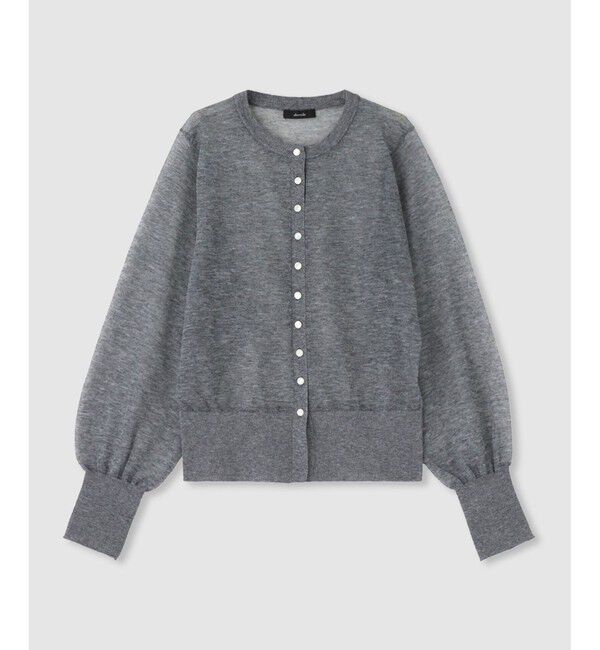 allureville「◇ シアーラミー混カーディガン」|カーディガン|グレー