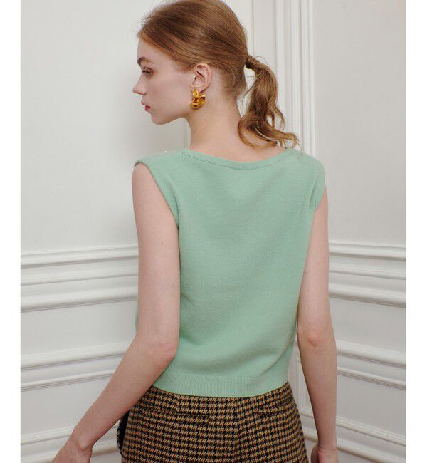 LOULOU WILLOUGHBY「【LOULOU WILLOUGHBY】ビーズフラワージレ」|ニット・セーター|