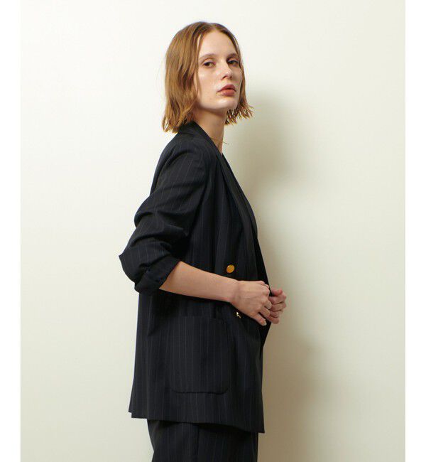 allureville「トリアセサイロピークドラペルジャケット」|テーラードジャケット|