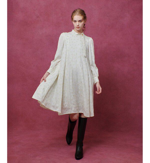 LOULOU WILLOUGHBY「【LOULOU WILLOUGHBY】KEYジャガードフレアワンピース」|ワンピース|