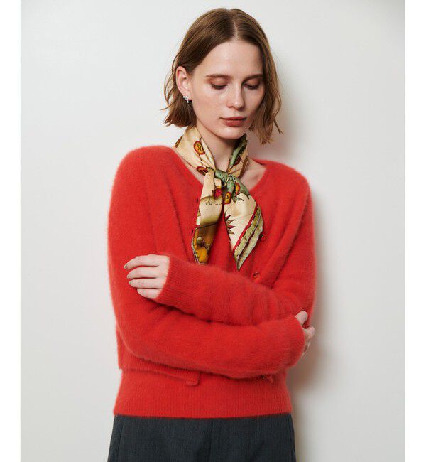 allureville「カシミヤブレンドファー加工カーディガン」|カーディガン|