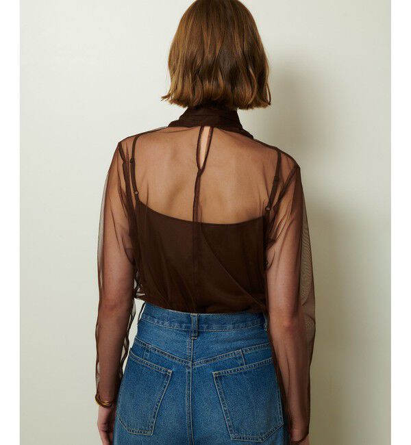 allureville「チュールボウロングスリーブ プルオーバー」|Tシャツ・カットソー|