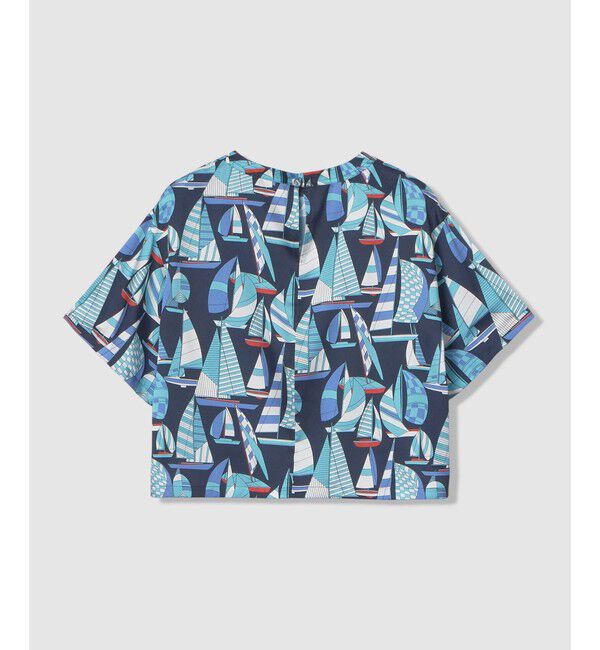 LOULOU WILLOUGHBY「【LOULOU WILLOUGHBY】RATTI マリーナプリント Ｔブラウス」|シャツ・ブラウス|