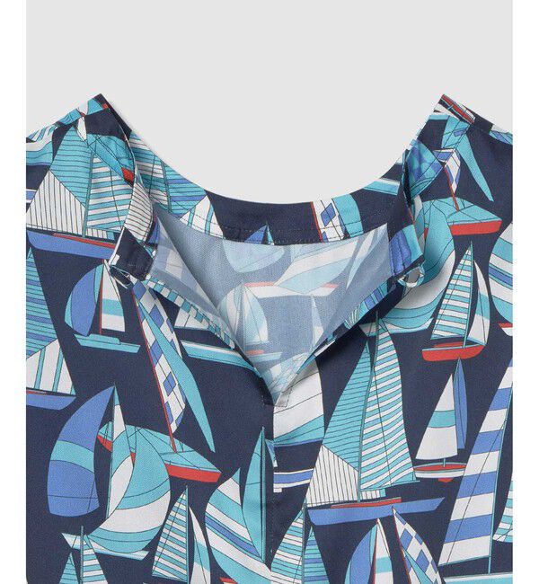 LOULOU WILLOUGHBY「【LOULOU WILLOUGHBY】RATTI マリーナプリント Ｔブラウス」|シャツ・ブラウス|