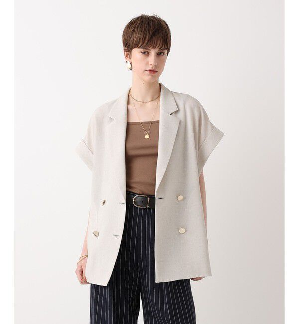 allureville「◇スラブメッシュフレンチスリーブジャケット」|テーラードジャケット|