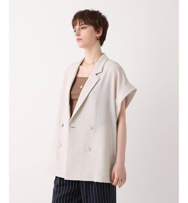 allureville「◇スラブメッシュフレンチスリーブジャケット」|テーラードジャケット|