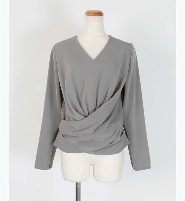 ur's「【尾﨑真衣さんコラボアイテム】2wayスリットスリーブカシュクールブラウス」|シャツ・ブラウス|