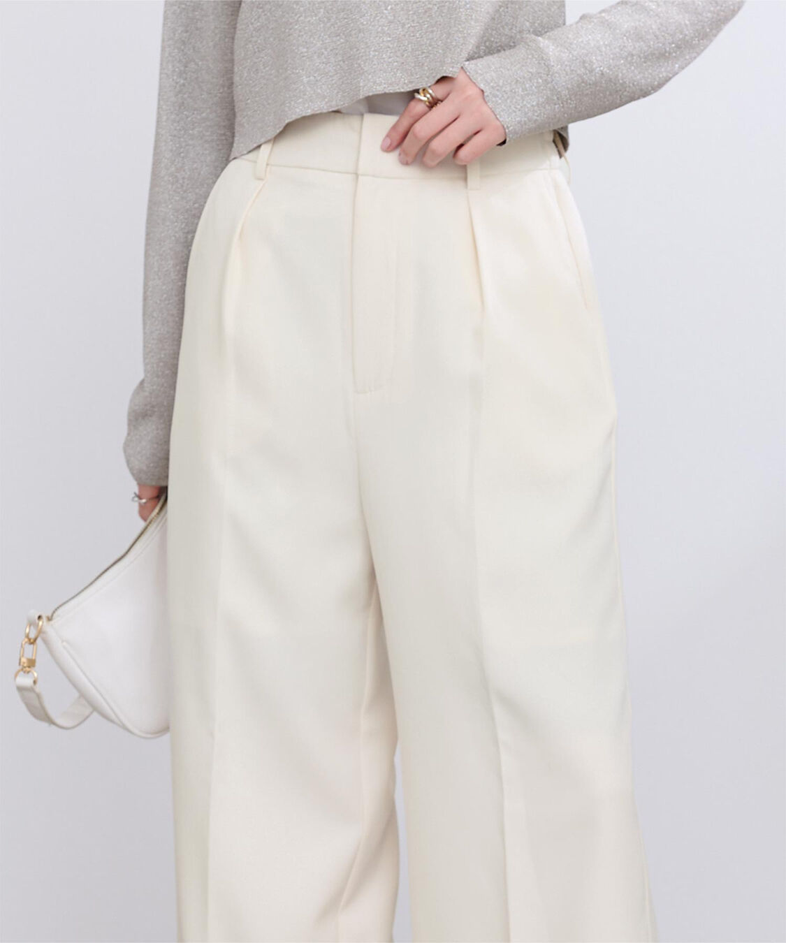 ur's「ワンタックカラーワイドパンツ」|スラックス|