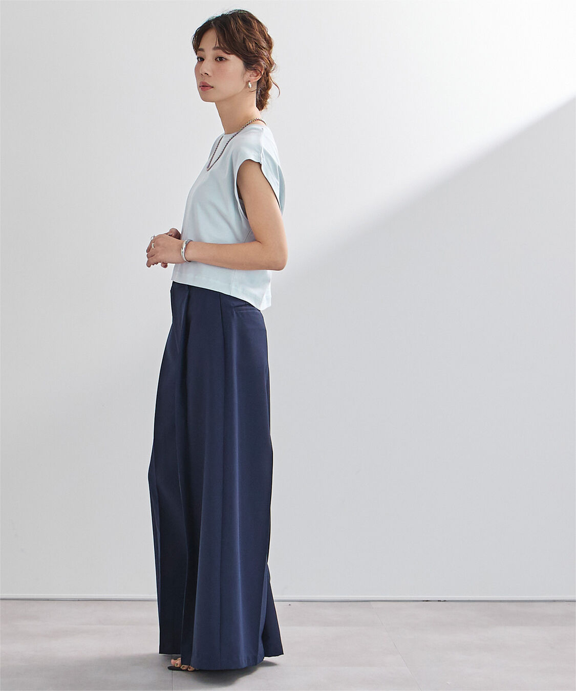 ur's「汗染み防止ワイドスリーブTシャツ」|Tシャツ・カットソー|