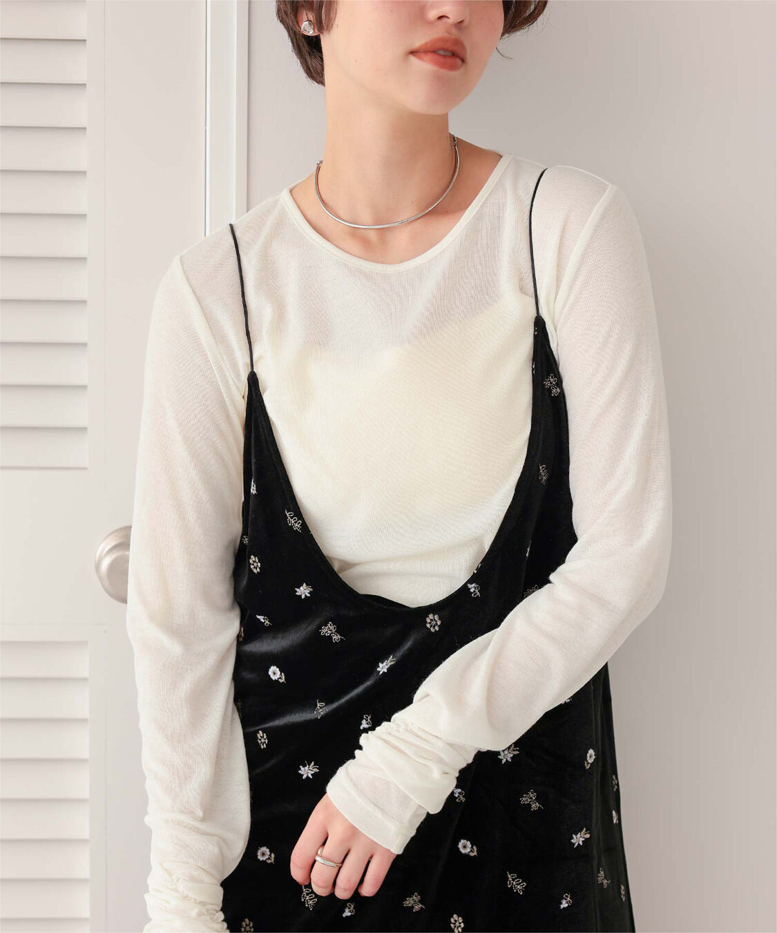 titivate「着心地抜群シアークルーネックトップス」|Tシャツ・カットソー|オフホワイト