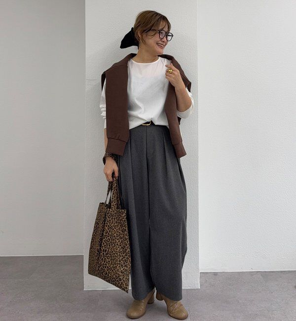  「【2サイズ/インフルエンサー企画】ツータック起毛スラックスパンツ」|その他|