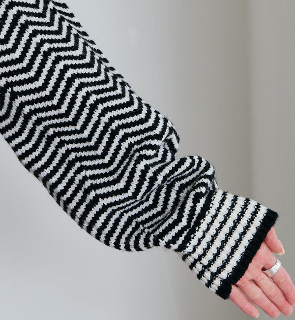  「ヘリンボーン編みニットカーディガン」|カーディガン|