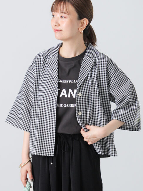 Lugnoncure「【イージーケア】ハーフスリーブ開襟シャツ」|シャツ・ブラウス|キナリ