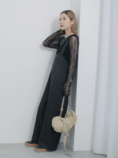 Samansa Mos2 blue「シャーリングミニドラムバッグ」|その他|