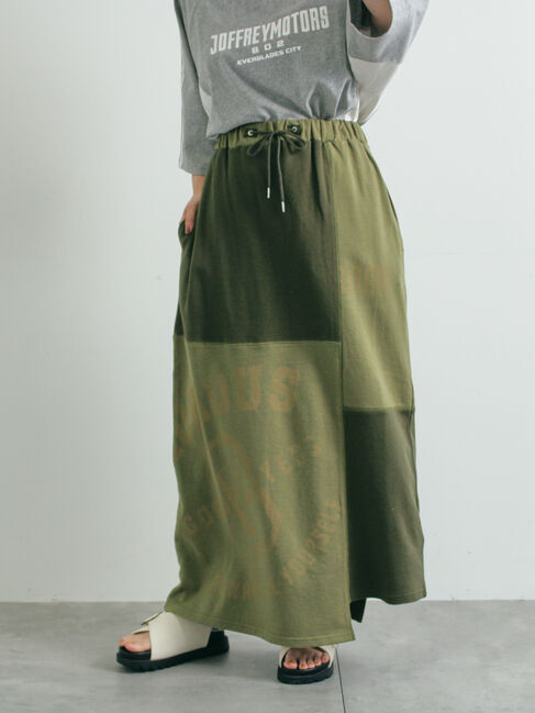 SM2「裏毛プリント配色アシメスカート」|スカート|