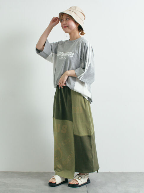 SM2「裏毛プリント配色アシメスカート」|スカート|