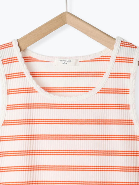 Samansa Mos2 blue「◎アソートリブタンク」|Tシャツ・カットソー|