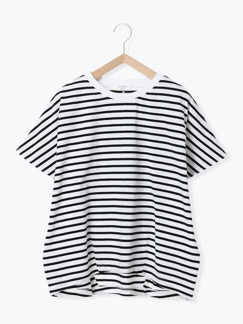 Samansa Mos2 blue「【USAコットン】アソートフレンチスリーブTシャツ」|Tシャツ・カットソー|