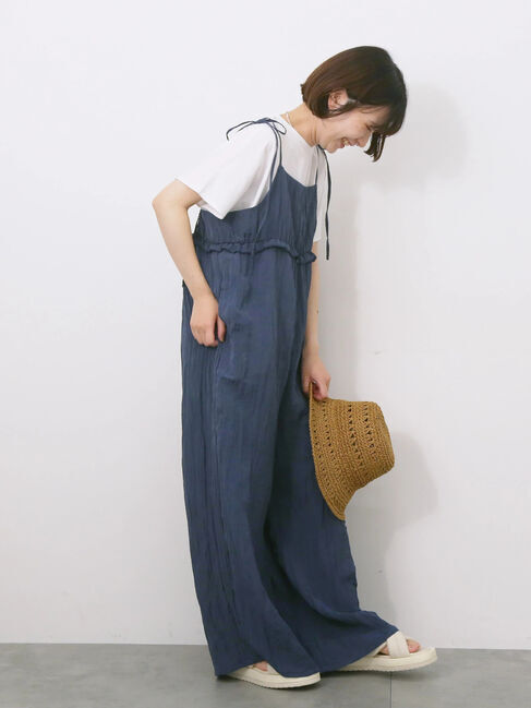 Samansa Mos2 blue「【USAコットン】アソートフレンチスリーブTシャツ」|Tシャツ・カットソー|