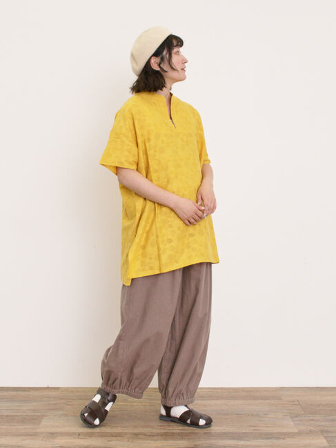 Samansa Mos2「レモン柄ジャカードチュニック」|シャツ・ブラウス|