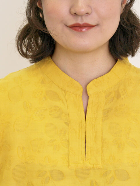 Samansa Mos2「レモン柄ジャカードチュニック」|シャツ・ブラウス|