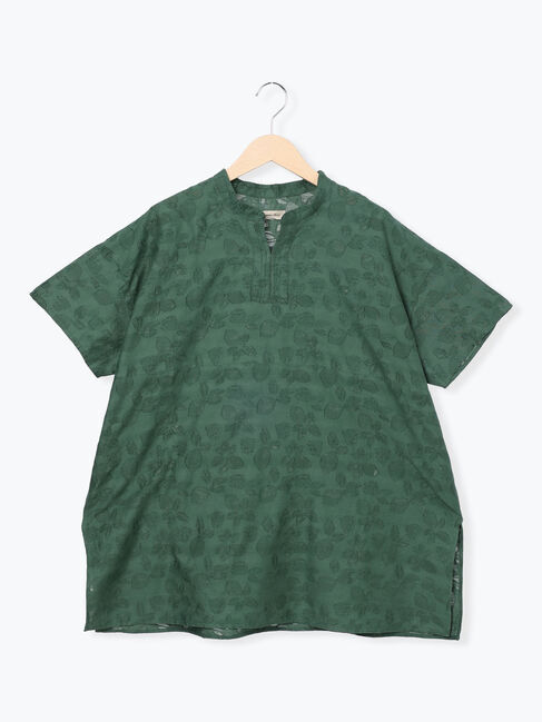 Samansa Mos2「レモン柄ジャカードチュニック」|シャツ・ブラウス|