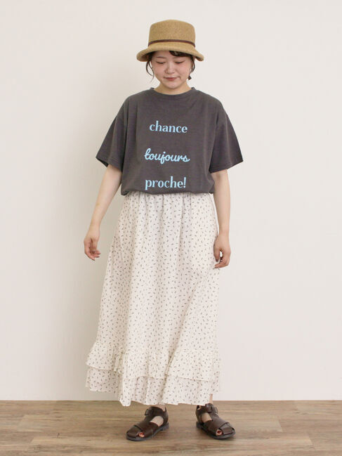 Samansa Mos2「柄アソート裾ティアードスカート」|スカート|