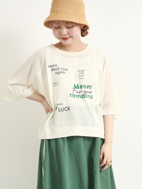 SM2「[接触冷感]プリントアソートシアーニット」|ニット・セーター|オフホワイト