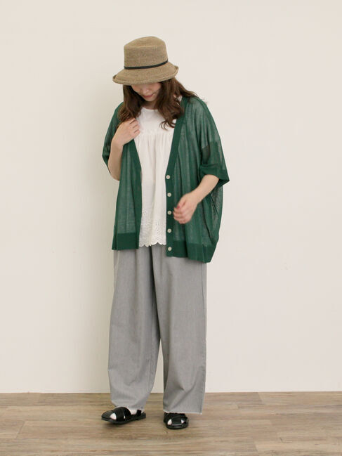 Samansa Mos2「【マシンウォッシャブル】ドルマンスリーブVネックカーディガン」|カーディガン|