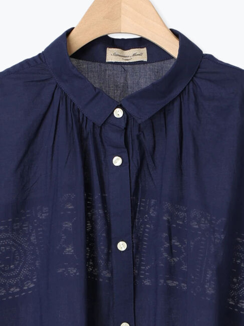 Samansa Mos2「インド裾レースシャツ」|シャツ・ブラウス|