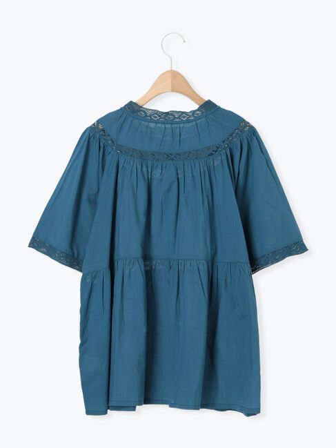 Samansa Mos2「レースティアードチュニックブラウス」|シャツ・ブラウス|