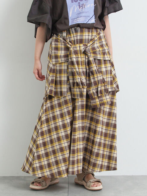 SM2「シャツ巻き風チェックスカート」|スカート|