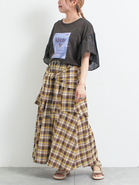 SM2「シャツ巻き風チェックスカート」|スカート|