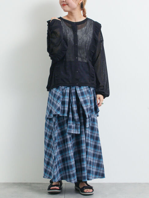 SM2「シャツ巻き風チェックスカート」|スカート|