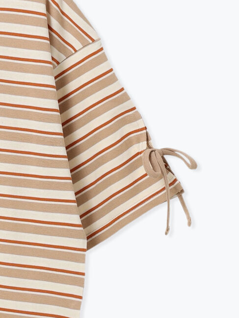 SM2「マルチボーダー袖スリットリボンTシャツ」|Tシャツ・カットソー|