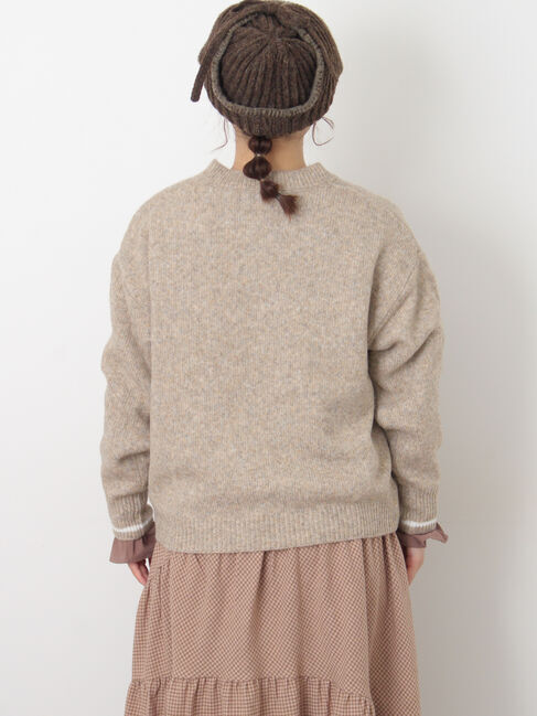Samansa Mos2「ロゴ刺繍プルオーバーニット」|ニット・セーター|