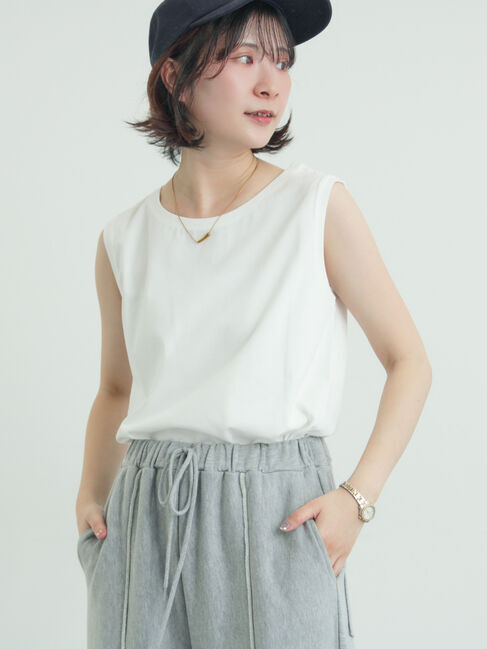 Samansa Mos2「【汗染み防止】ノースリーブTシャツ」|Tシャツ・カットソー|