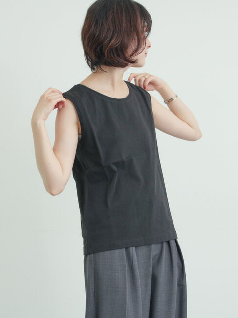 Samansa Mos2「【汗染み防止】ノースリーブTシャツ」|Tシャツ・カットソー|