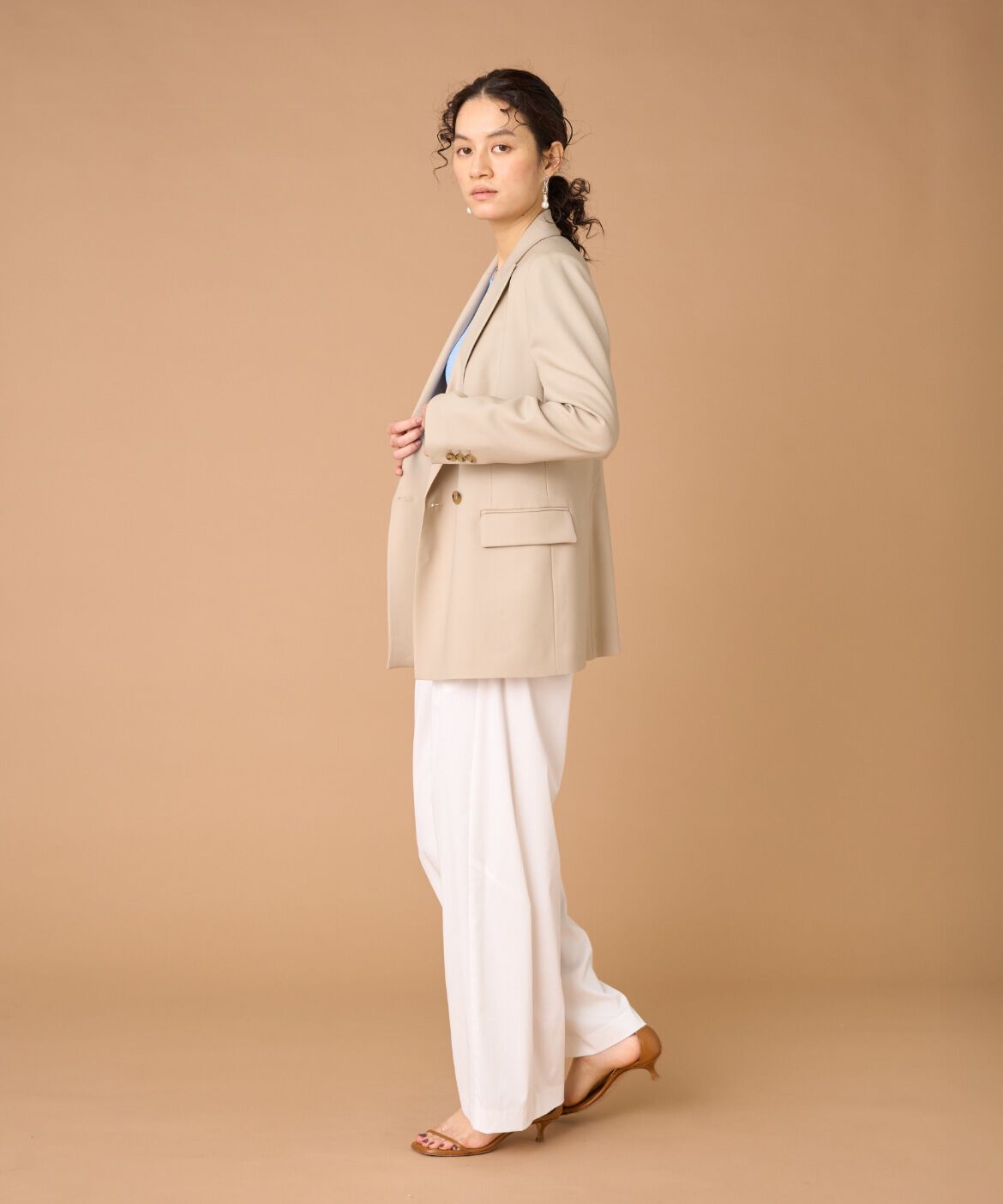 INED「ダブルブレストジャケット」|テーラードジャケット|