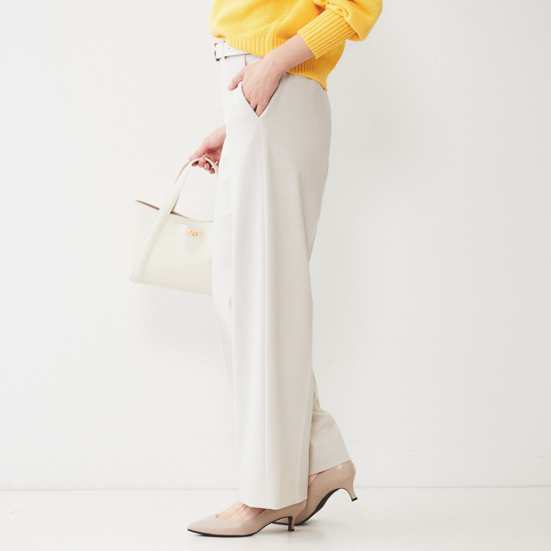 UNTITLED「【後ろウエストゴム/きれいめ】ストレッチ ワイドパンツ」|その他|